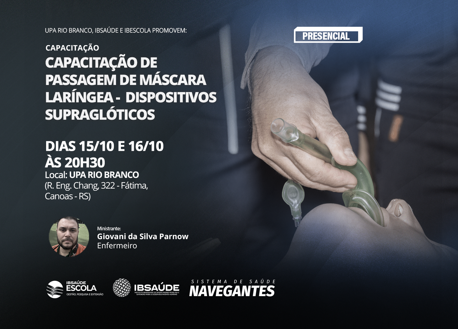 Capacitação de passagem de máscara Laríngea-  Dispositivos supraglóticos