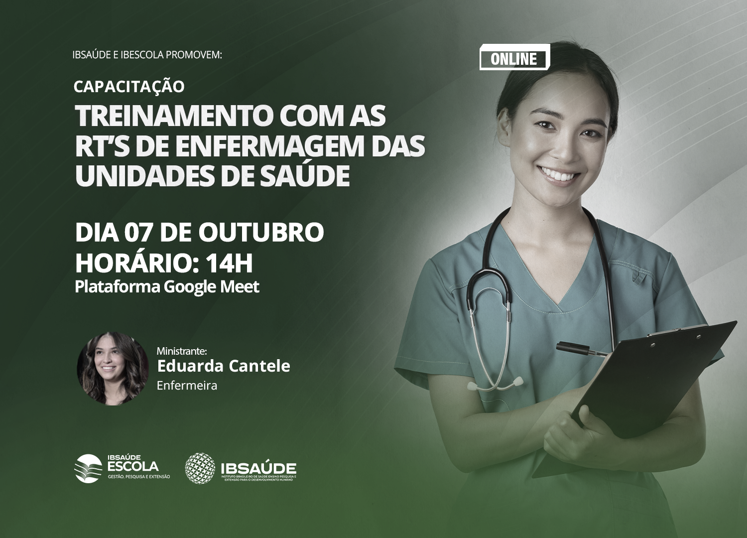 Treinamento com as RTs de Enfermagem das Unidades de Saúde