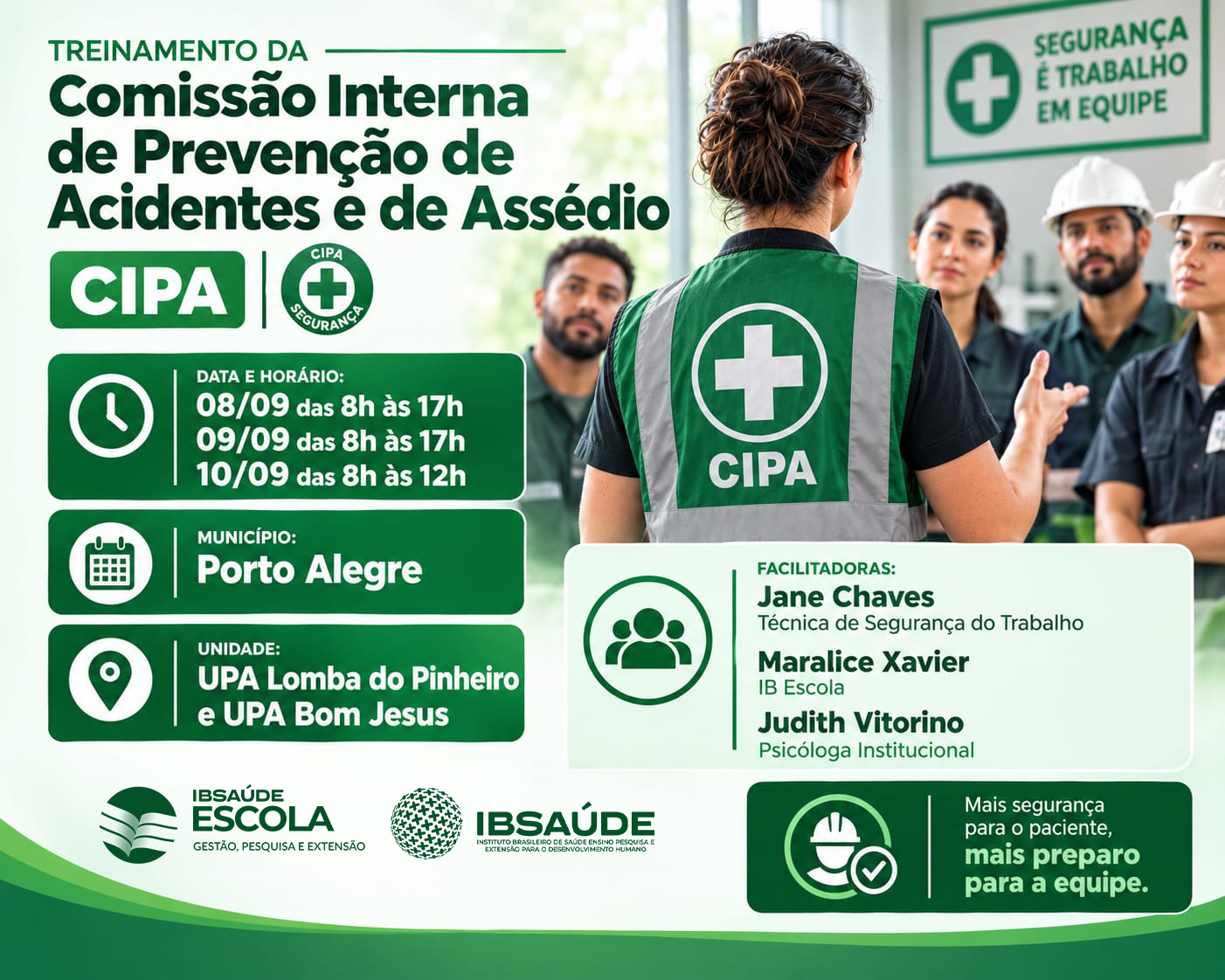 Treinamento da Comissão Interna de Prevenção de Acidentes e de Assédio – CIPA