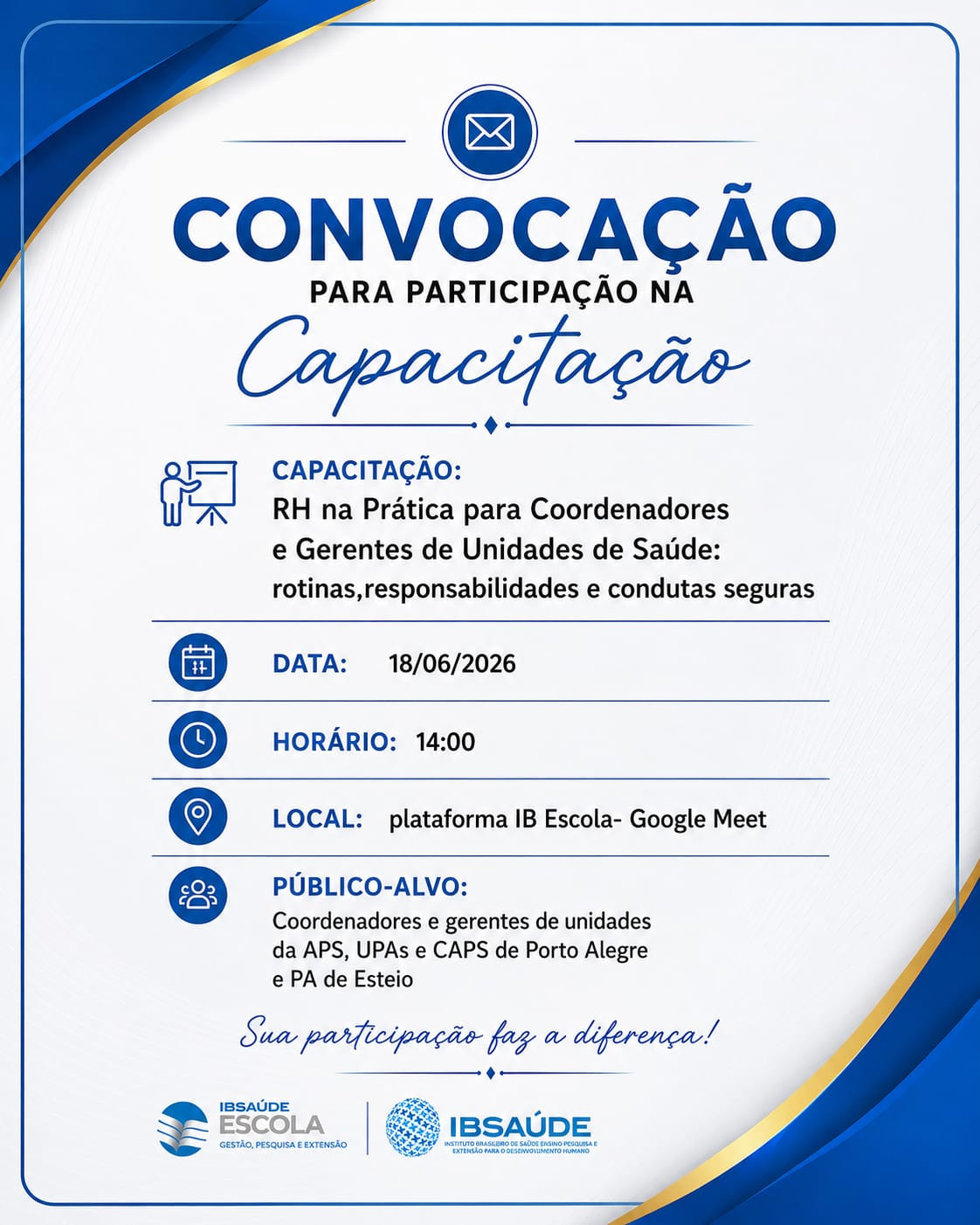 Card de convocação